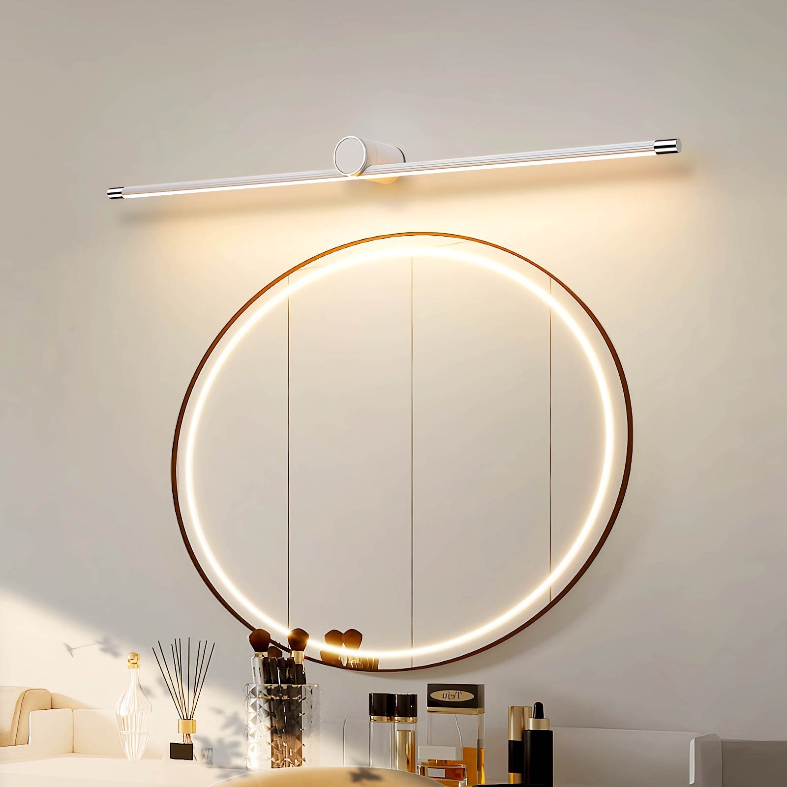 Feyran Roman Column Dresser Bathroom Mirror Wall Lamp