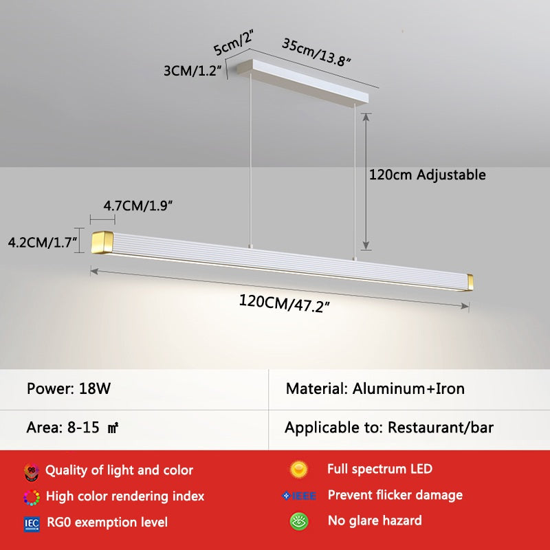 Feyran Roman Column Linear Pendant Light for Kitchen