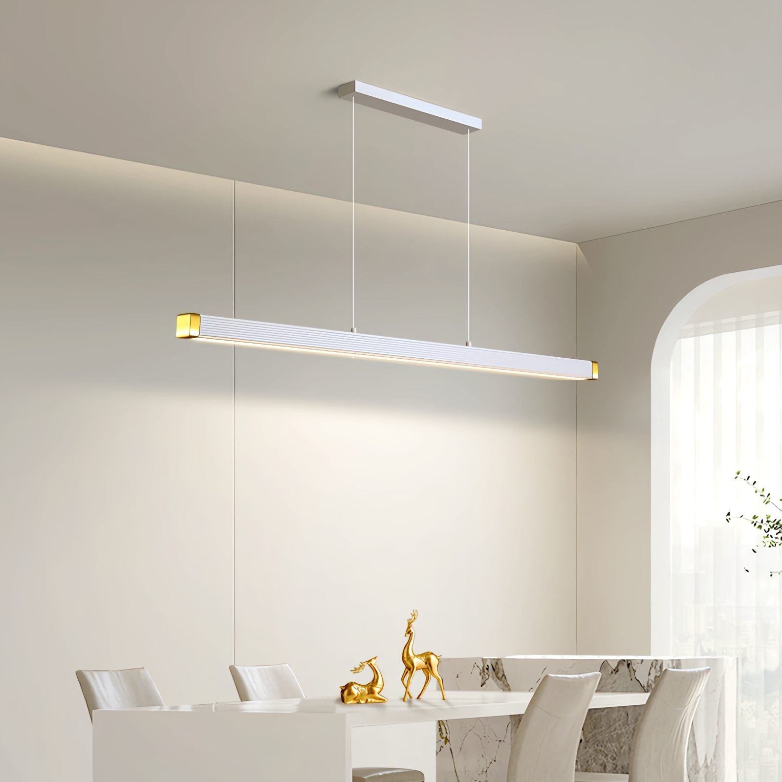 Feyran Roman Column Linear Pendant Light for Kitchen