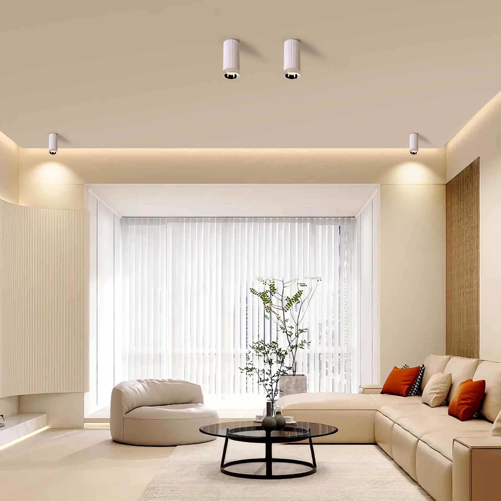 Feyran Striped Spotlight Track Ceiling Lamp