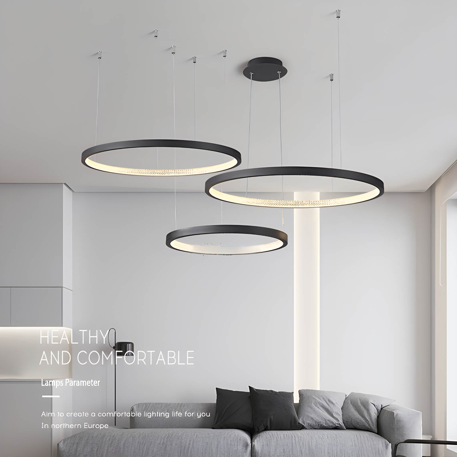 Feyran Nordic Simple Ring Ceiling Chandelier