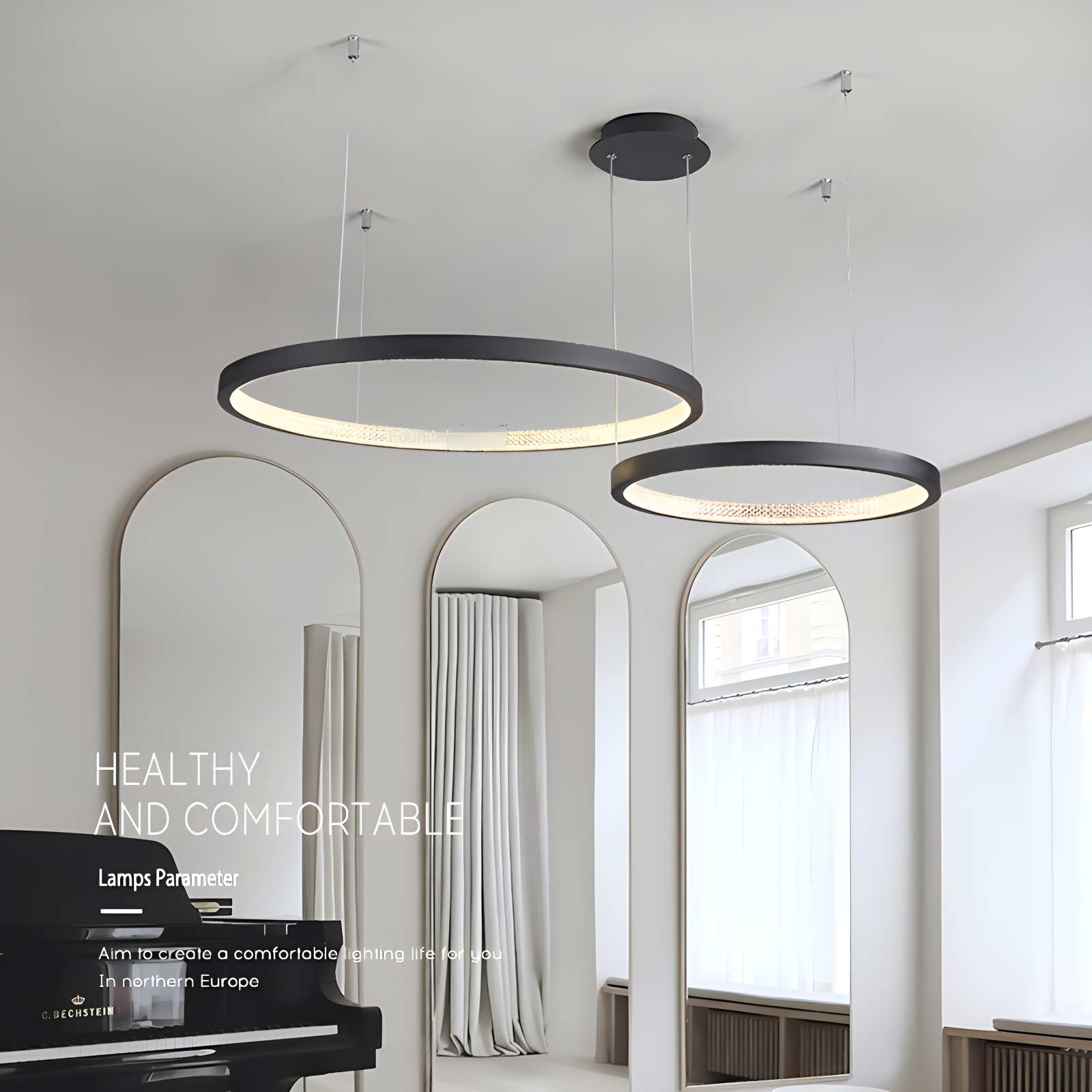 Feyran Nordic Simple Ring Ceiling Chandelier