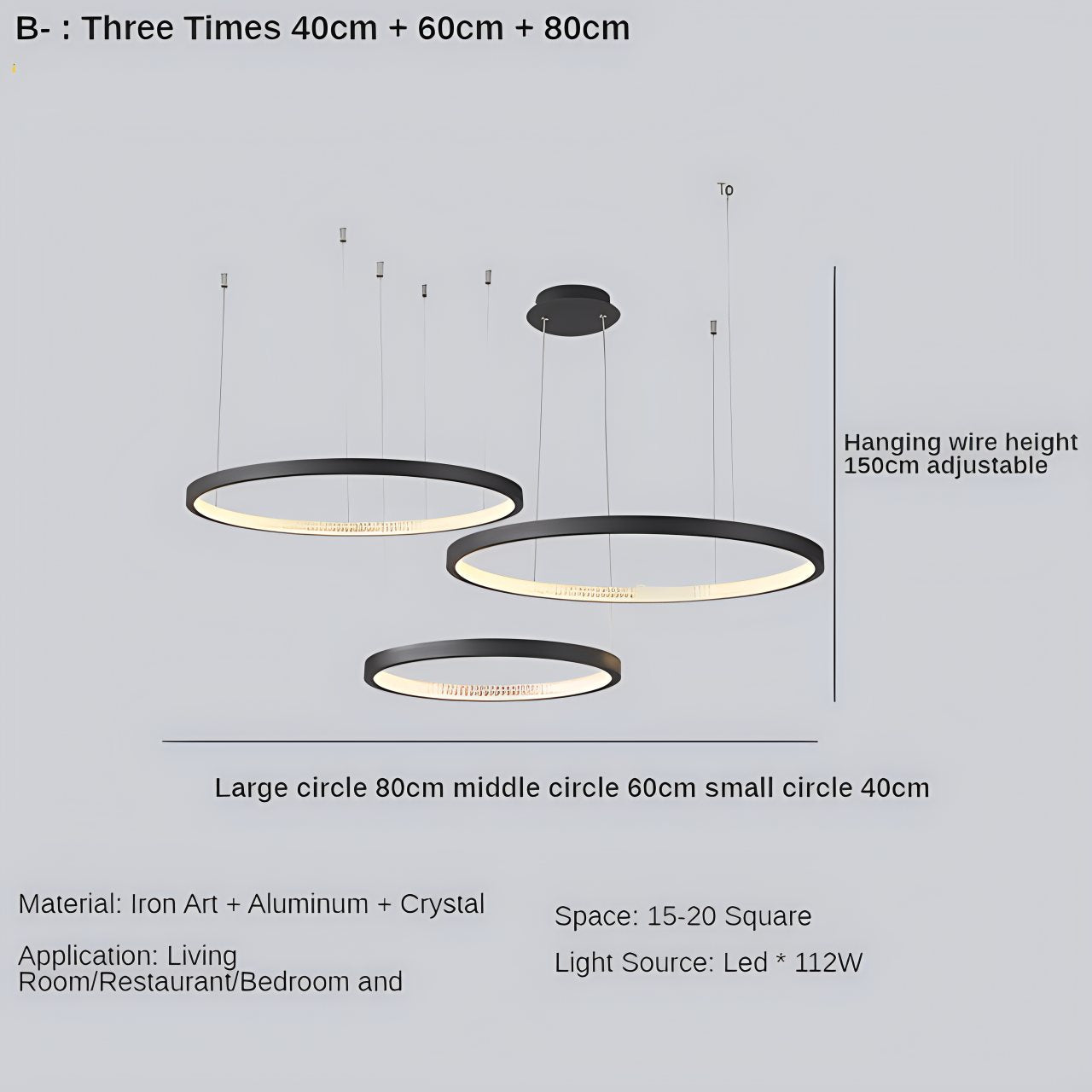 Feyran Nordic Simple Ring Ceiling Chandelier