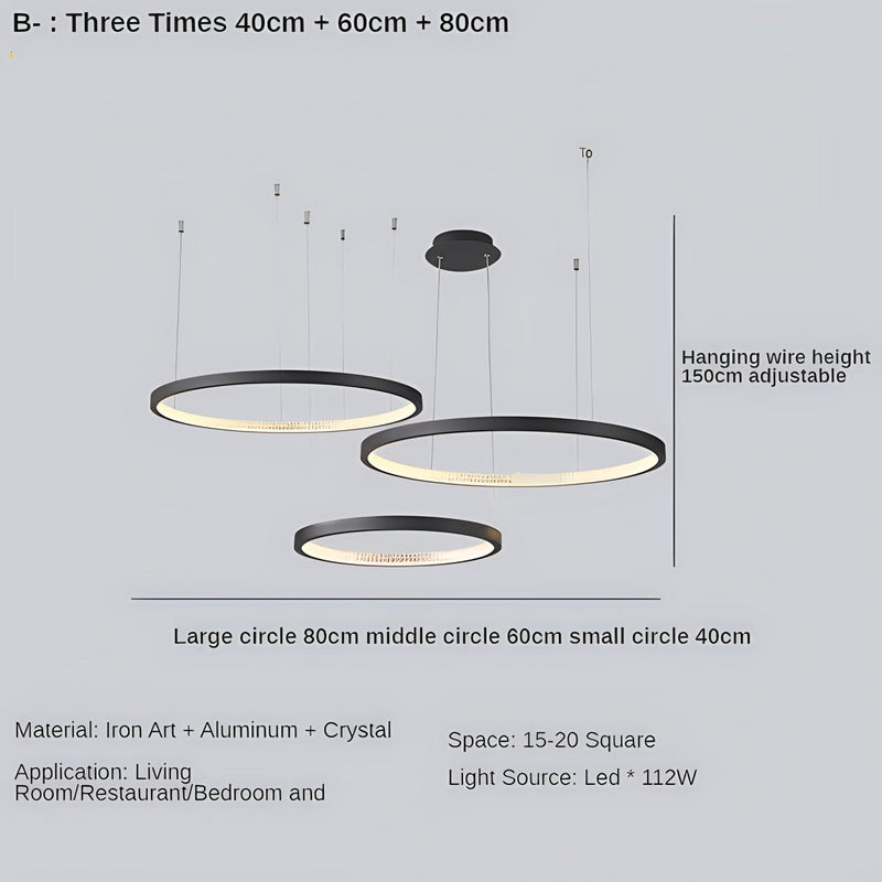 Feyran Nordic Simple Ring Ceiling Chandelier