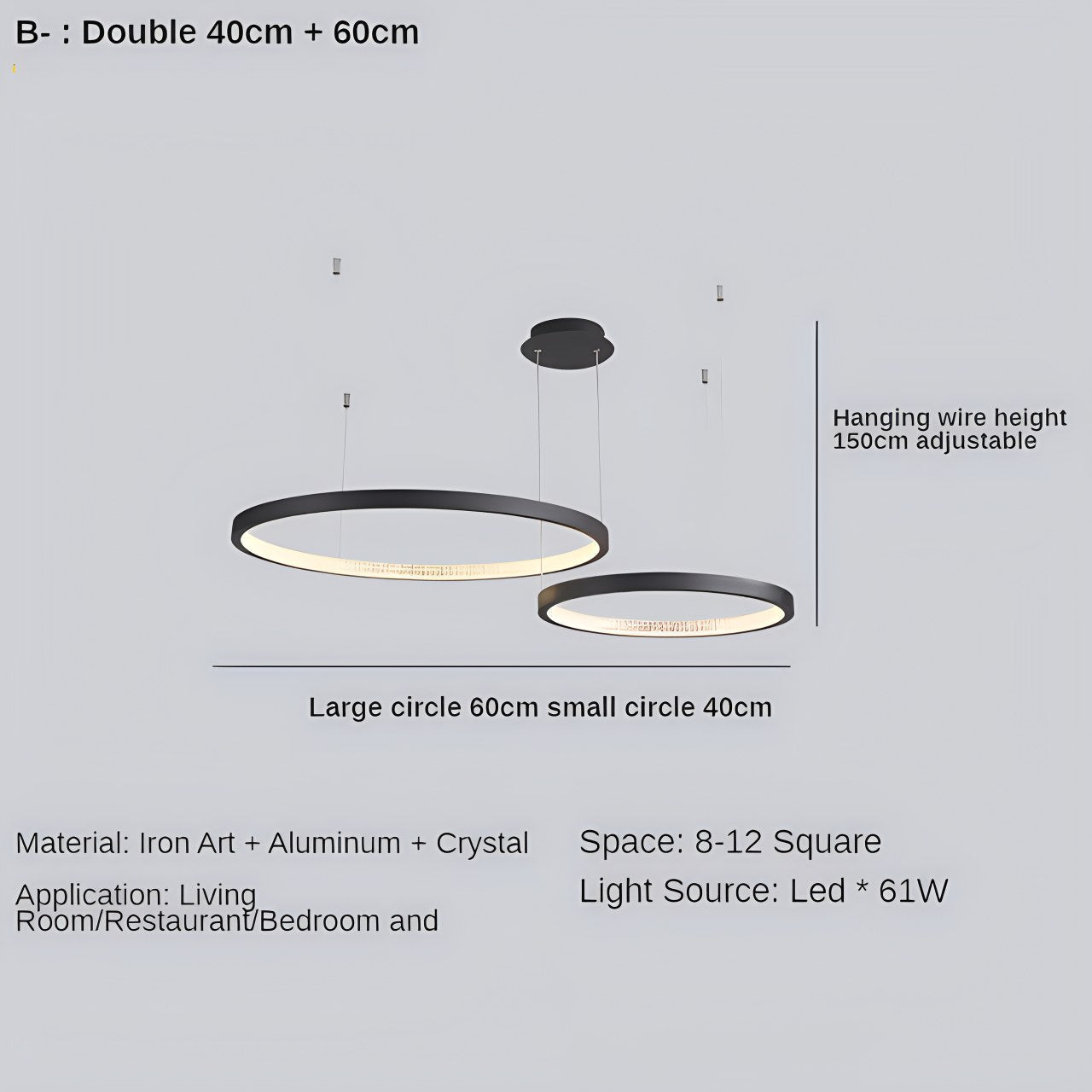 Feyran Nordic Simple Ring Ceiling Chandelier