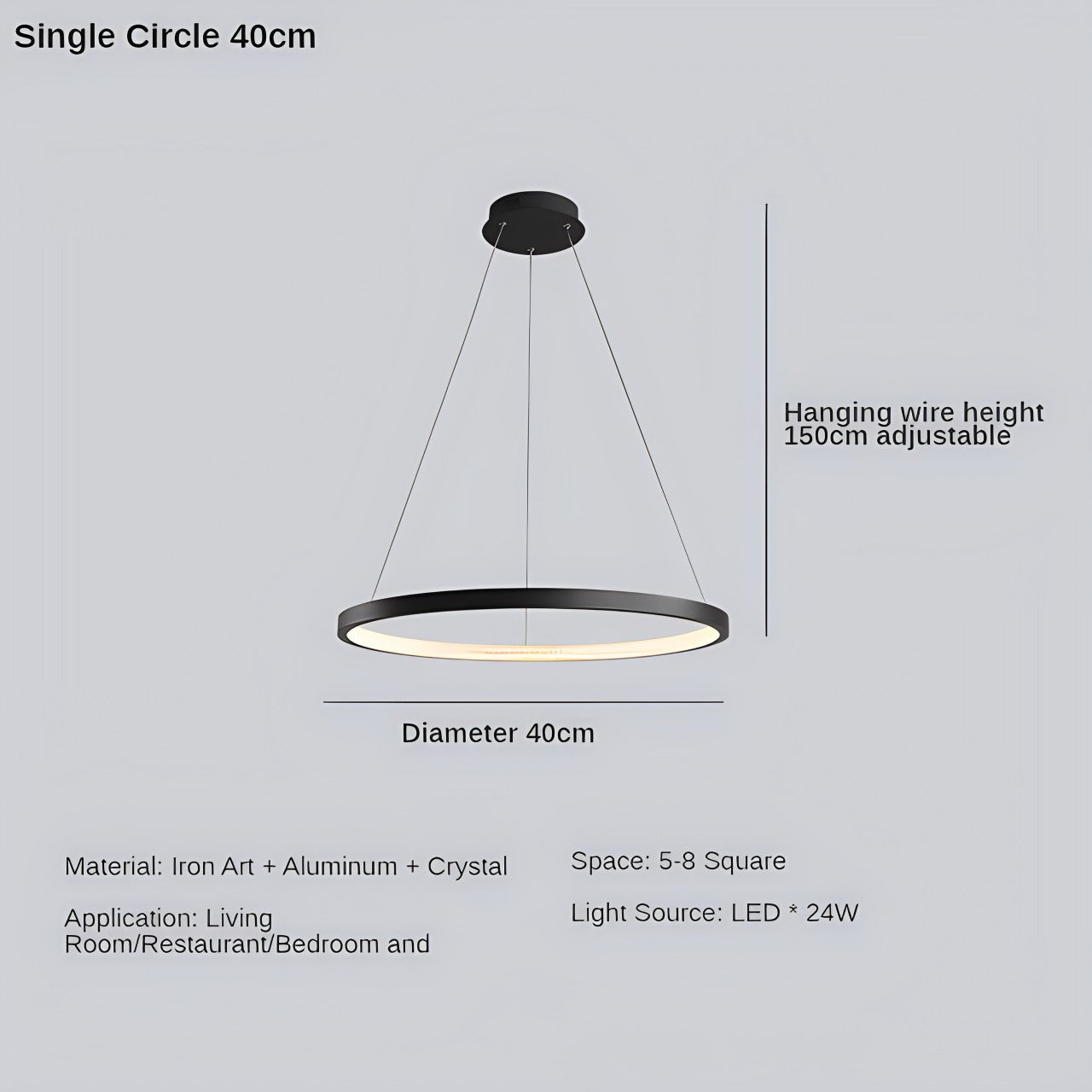 Feyran Nordic Simple Ring Ceiling Chandelier