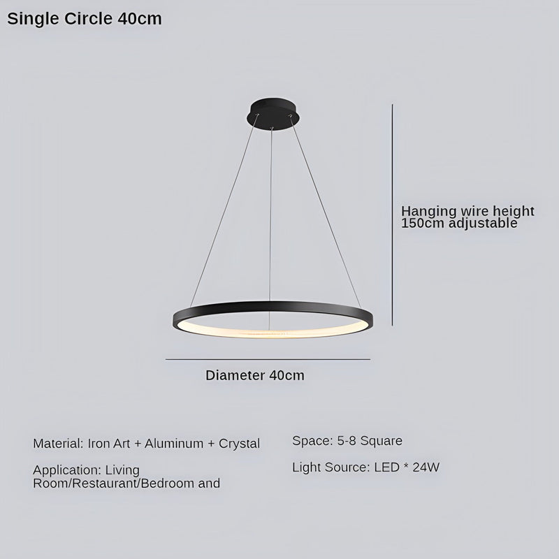 Feyran Nordic Simple Ring Ceiling Chandelier