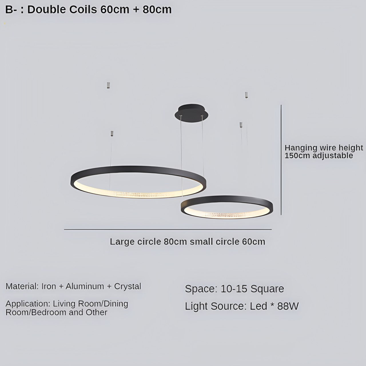 Feyran Nordic Simple Ring Ceiling Chandelier