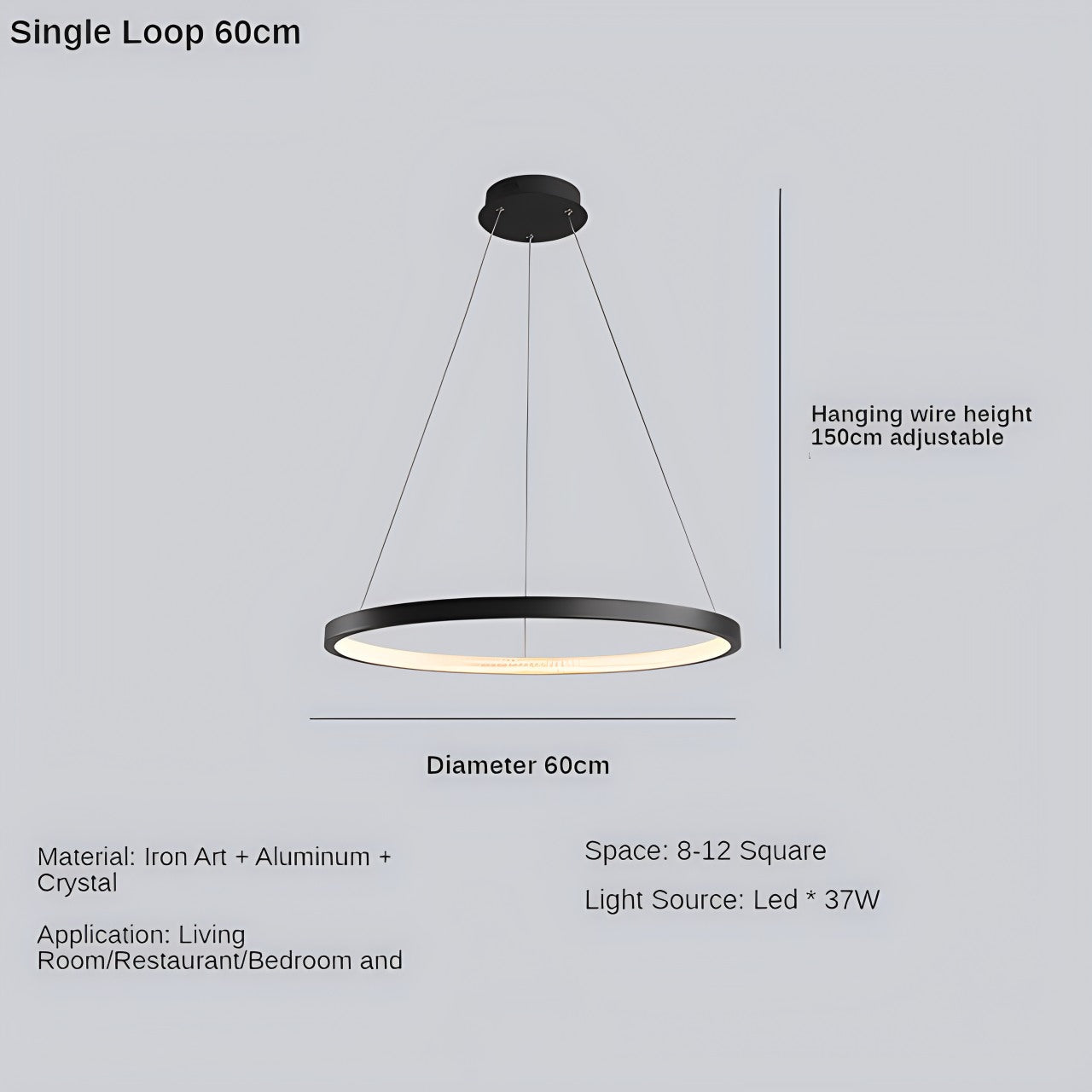 Feyran Nordic Simple Ring Ceiling Chandelier