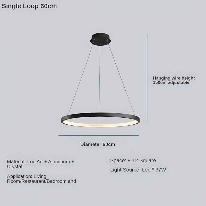 Feyran Nordic Simple Ring Ceiling Chandelier