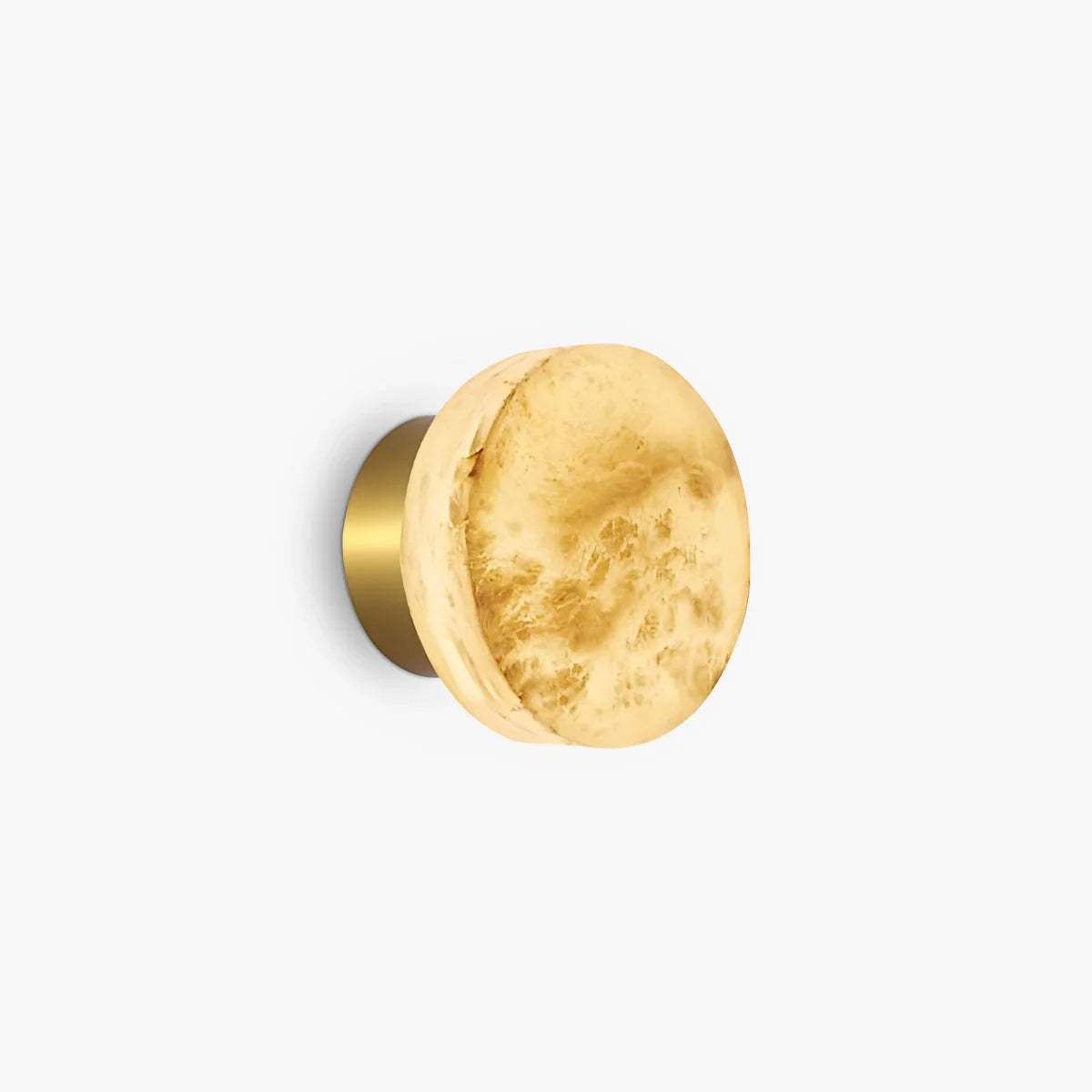 Feyran Simple Round Spanish Alabaster Wall Light for Hallway