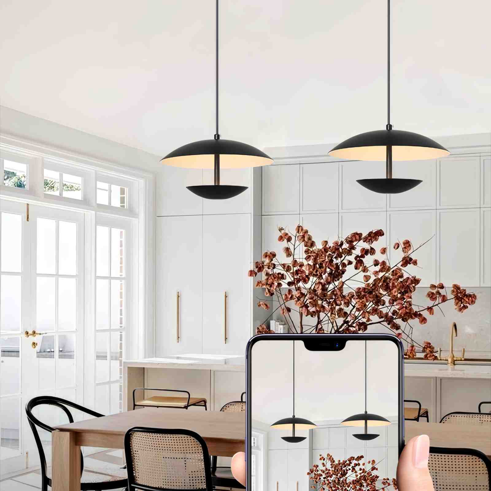 Feyran UFO Wrought Iron Pendeant Light for Living Room