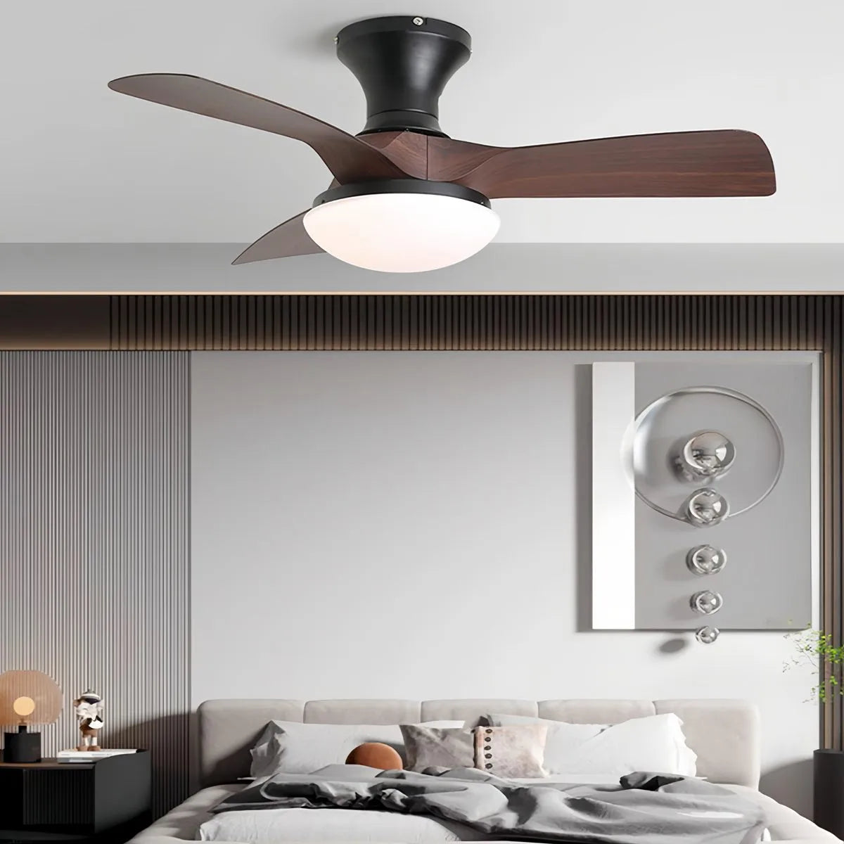 Feyran Small Propeller Ceiling Fan With Light