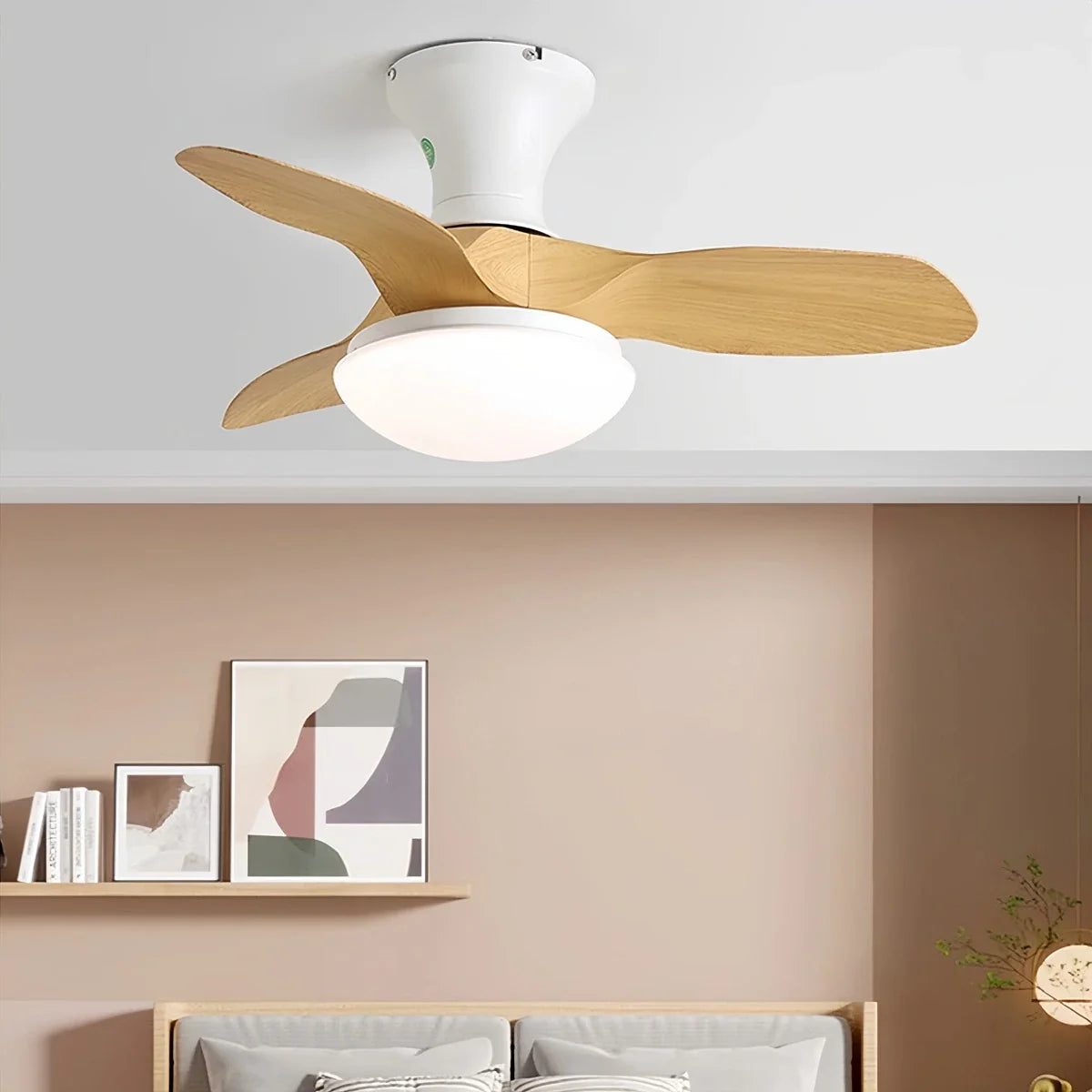 Feyran Small Propeller Ceiling Fan With Light