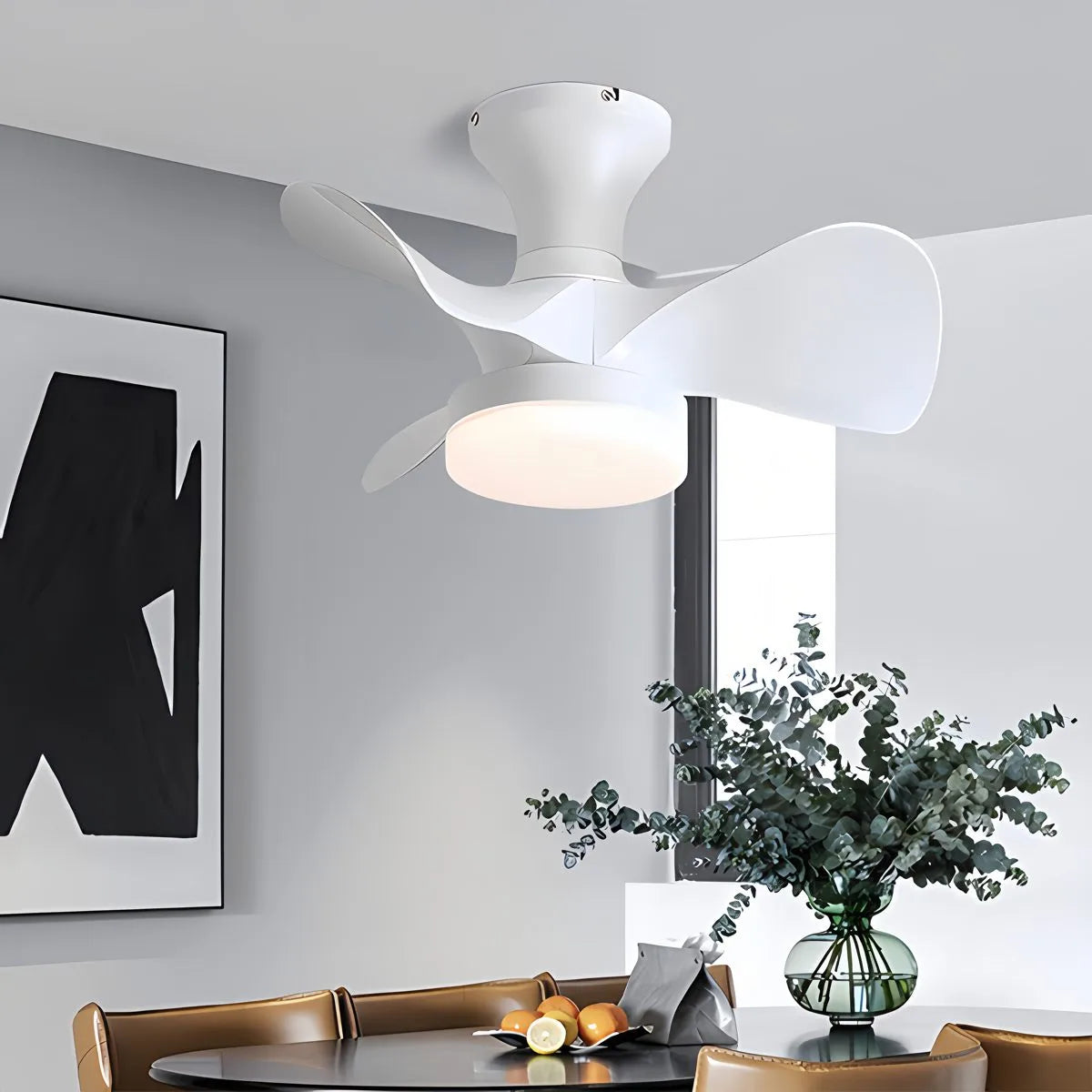 Feyran Small Propeller Ceiling Fan With Light
