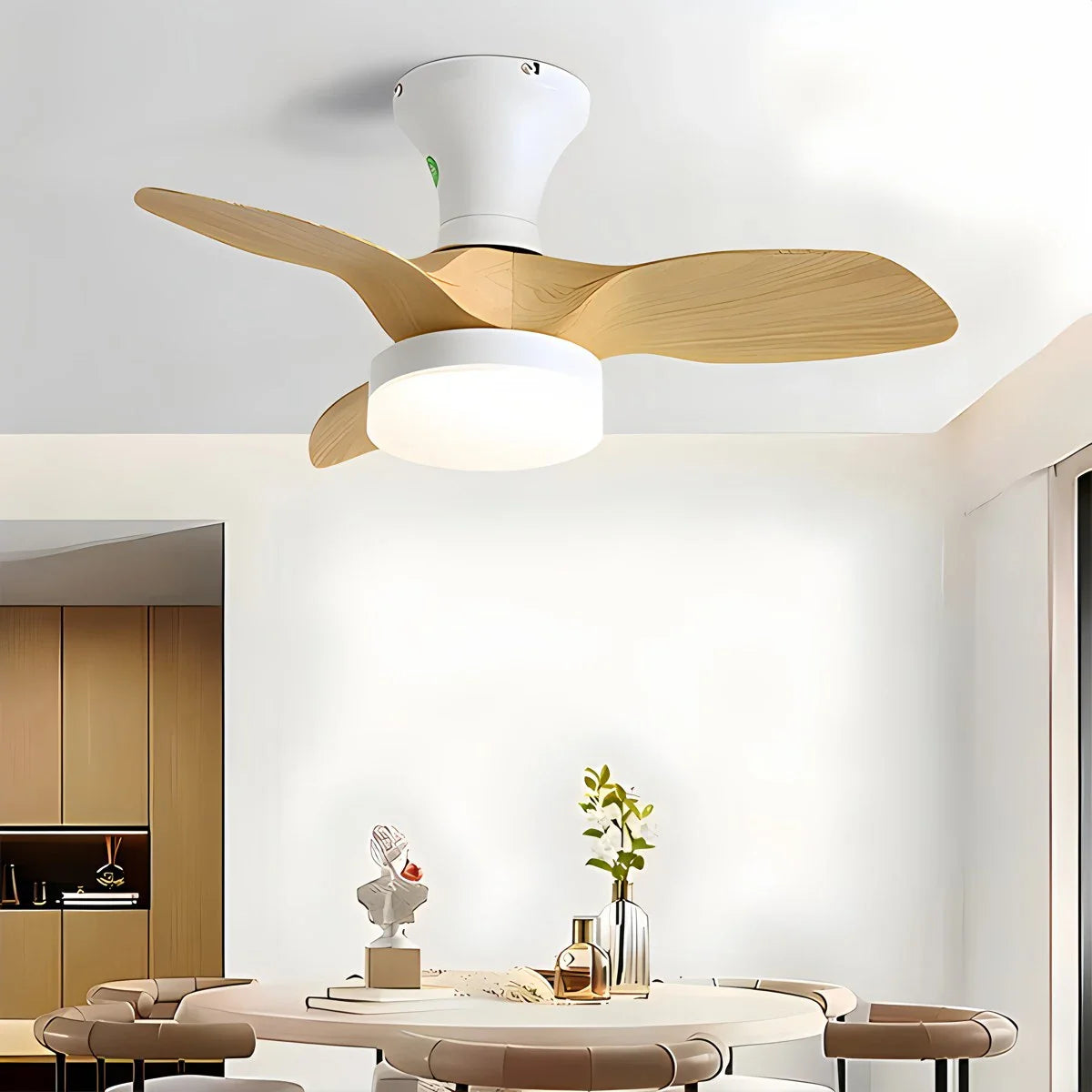 Feyran Small Propeller Ceiling Fan With Light