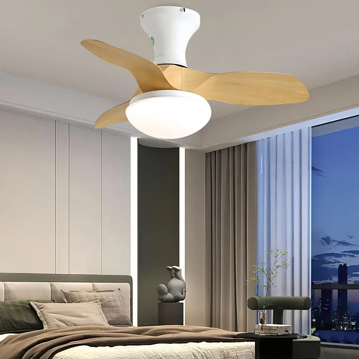 Feyran Small Propeller Ceiling Fan With Light
