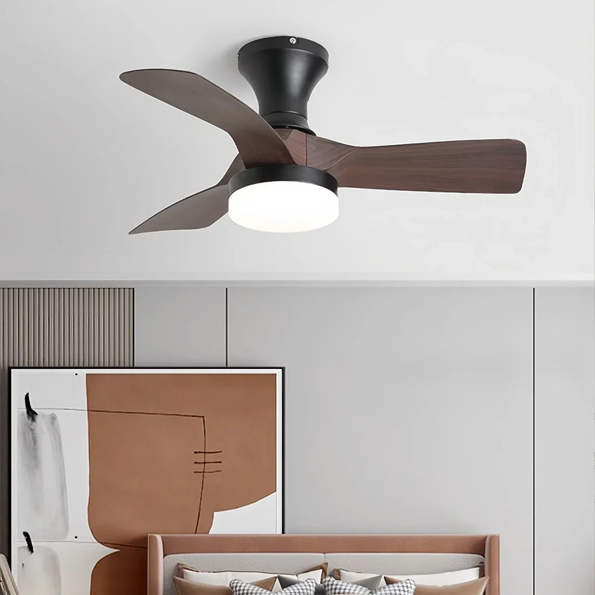 Feyran Small Propeller Ceiling Fan With Light