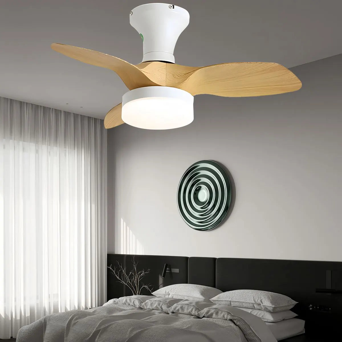 Feyran Small Propeller Ceiling Fan With Light