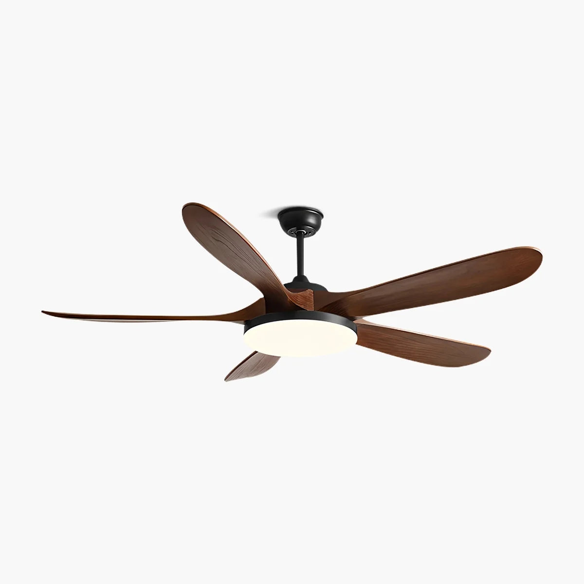 Feyran 5-leaf Solid Wood Ceiling Fan Light