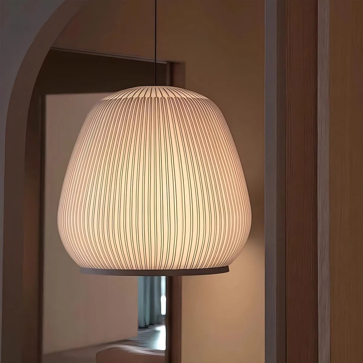 Feyran Spanish Designer Vintage Fabric Lantern Pendant Light