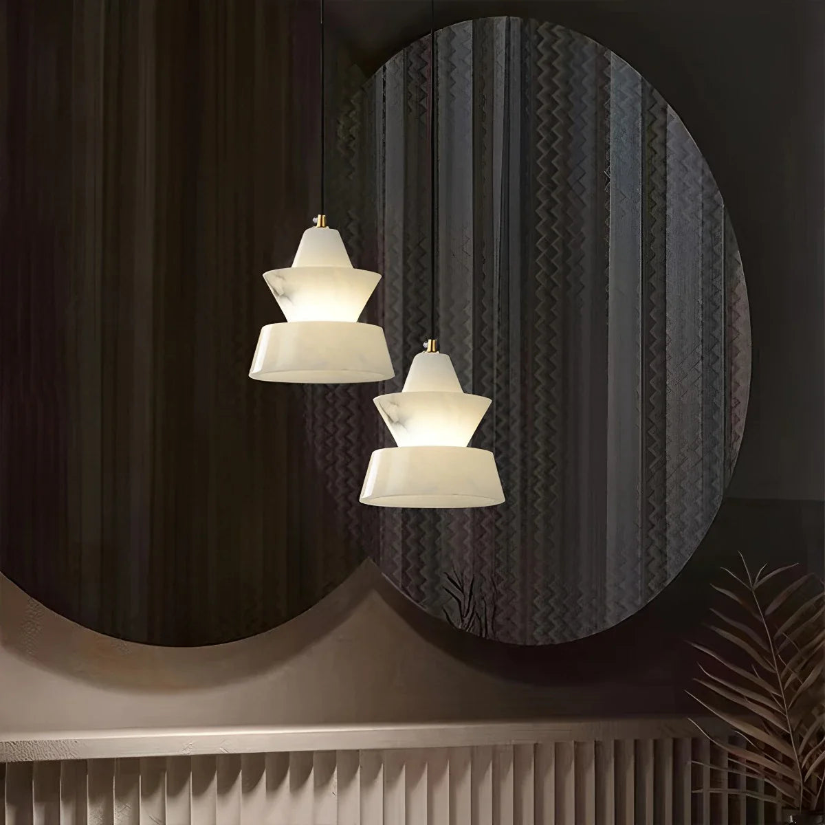 Feyran Spanish Alabaster Pendant Light Bedside Lamp