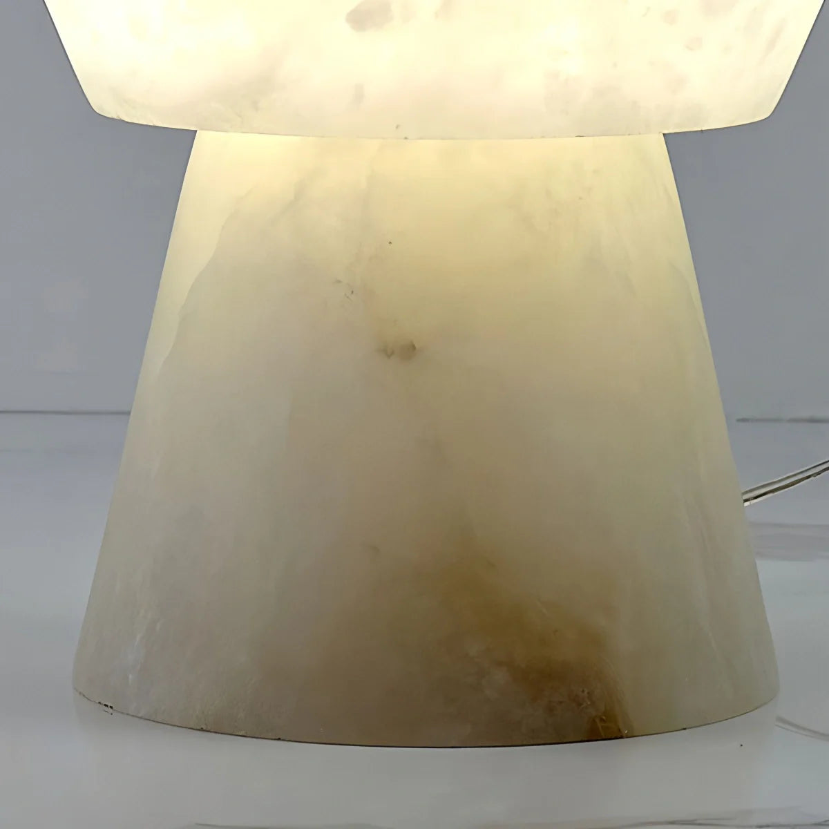 Feyran Spanish Spanish Alabaster Mushroom Head Table Lamp
