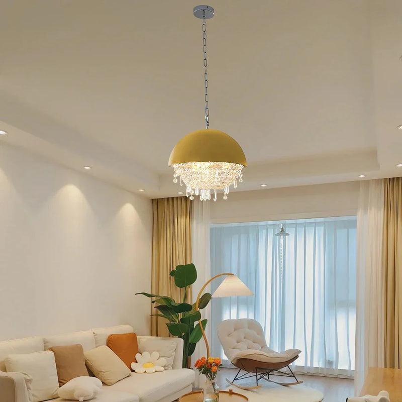 Feyran Spherical Crystal Chandelier Globe Pendant Light