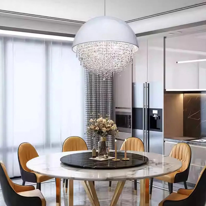 Feyran Spherical Crystal Chandelier Globe Pendant Light