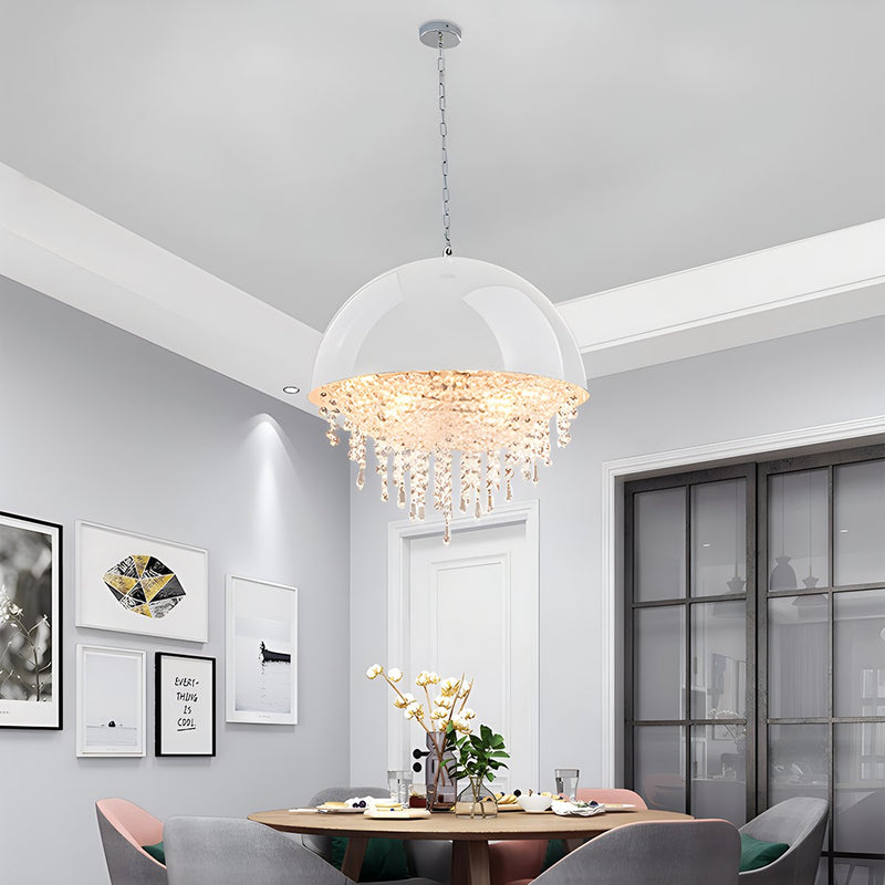 Feyran Spherical Crystal Chandelier Globe Pendant Light