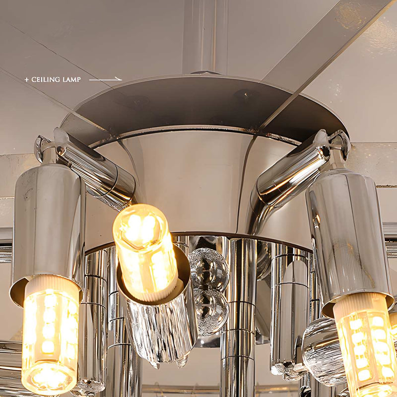 Feyran Spherical Crystal Chandelier Globe Pendant Light