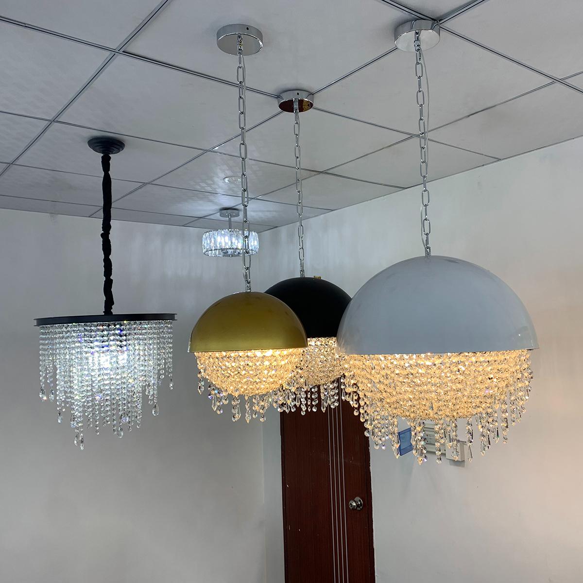 Feyran Spherical Crystal Chandelier Globe Pendant Light