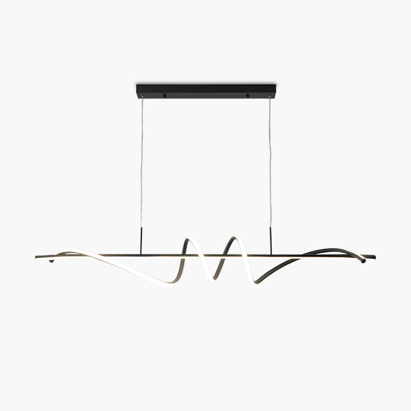 Feyran Wave Linear Chandelier for Dining Room