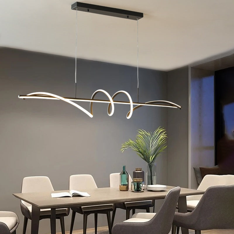 Feyran Wave Linear Chandelier for Dining Room