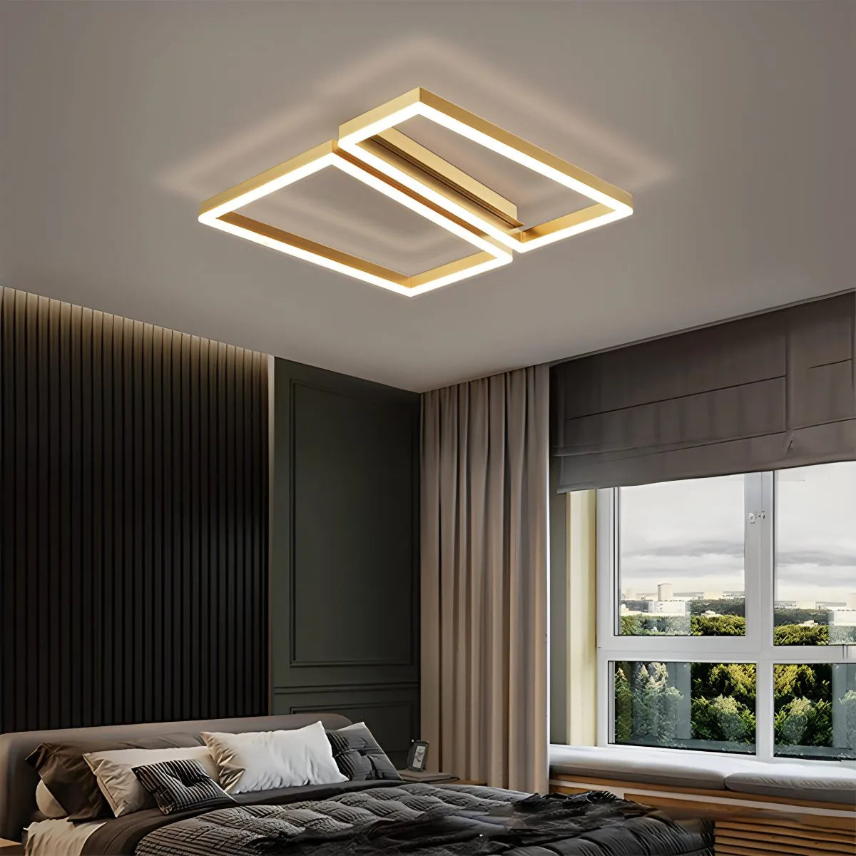 Feyran Modern Square Ceiling Lamp for Bedroom