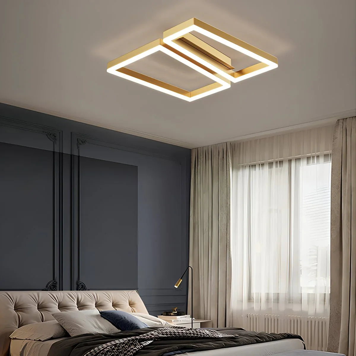 Feyran Modern Square Ceiling Lamp for Bedroom
