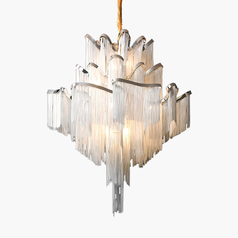 Feyran Aluminum Tassel LED Ceiling Chandelier