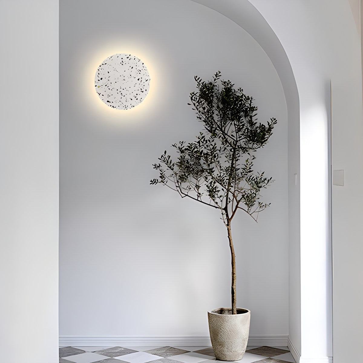 Feyran Nordic Light Luxury Round Disc Wall Sconce