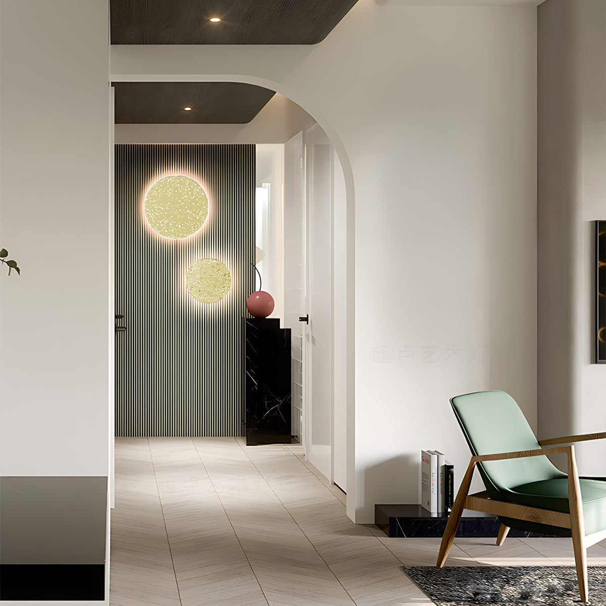 Feyran Nordic Light Luxury Round Disc Wall Sconce