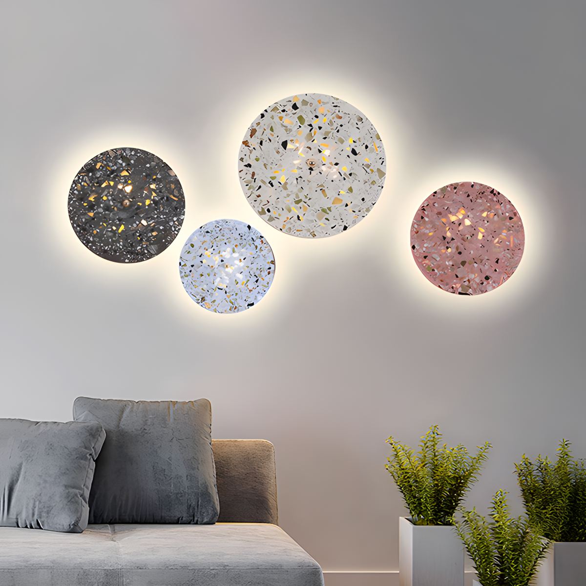 Feyran Nordic Light Luxury Round Disc Wall Sconce