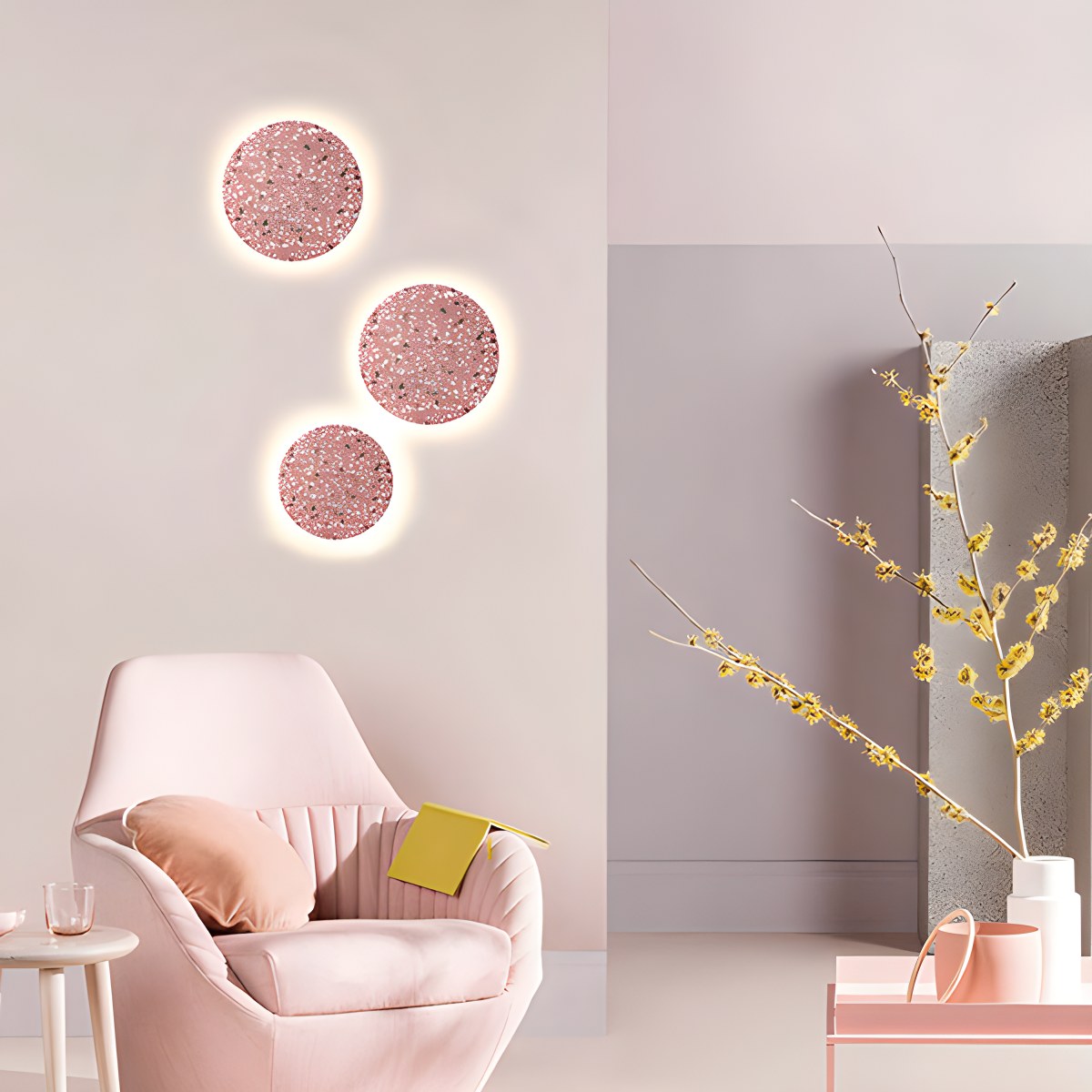 Feyran Nordic Light Luxury Round Disc Wall Sconce