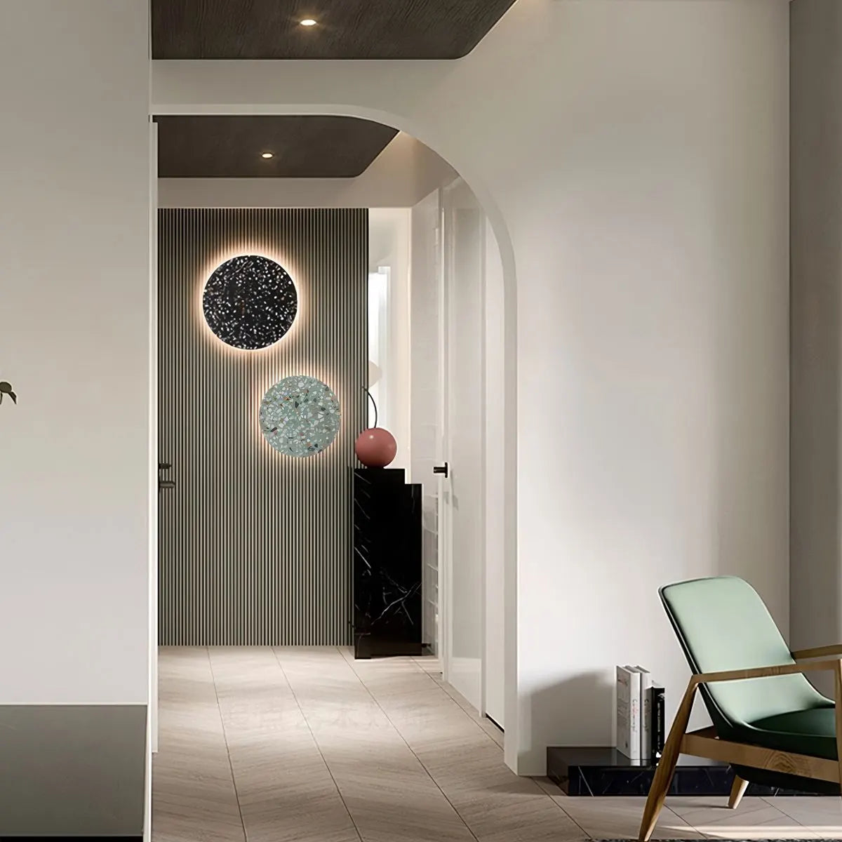 Feyran Nordic Light Luxury Round Disc Wall Sconce