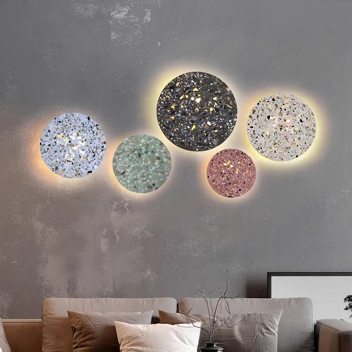 Feyran Nordic Light Luxury Round Disc Wall Sconce