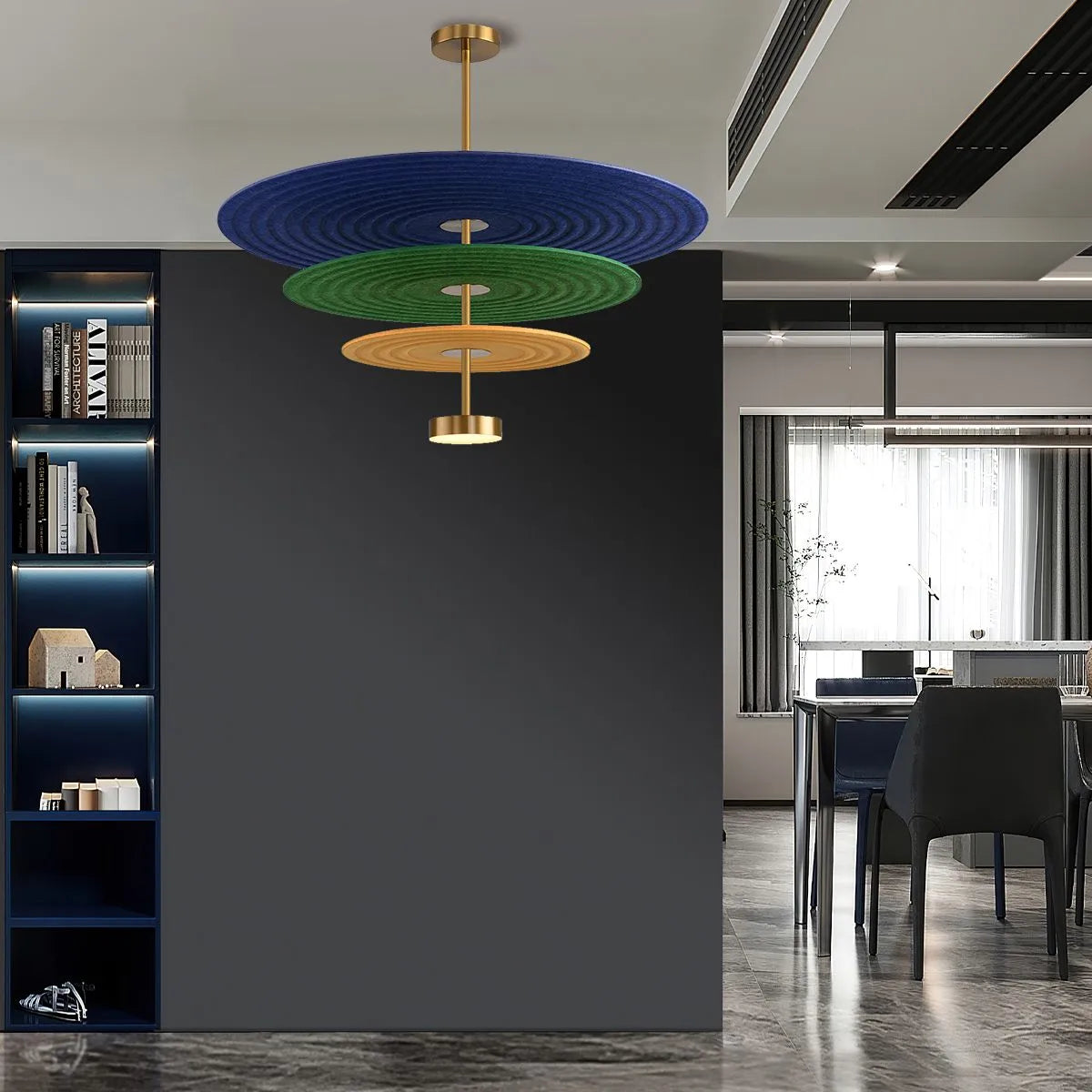 Feyran Three Layer Disk Acoustic Chandelier