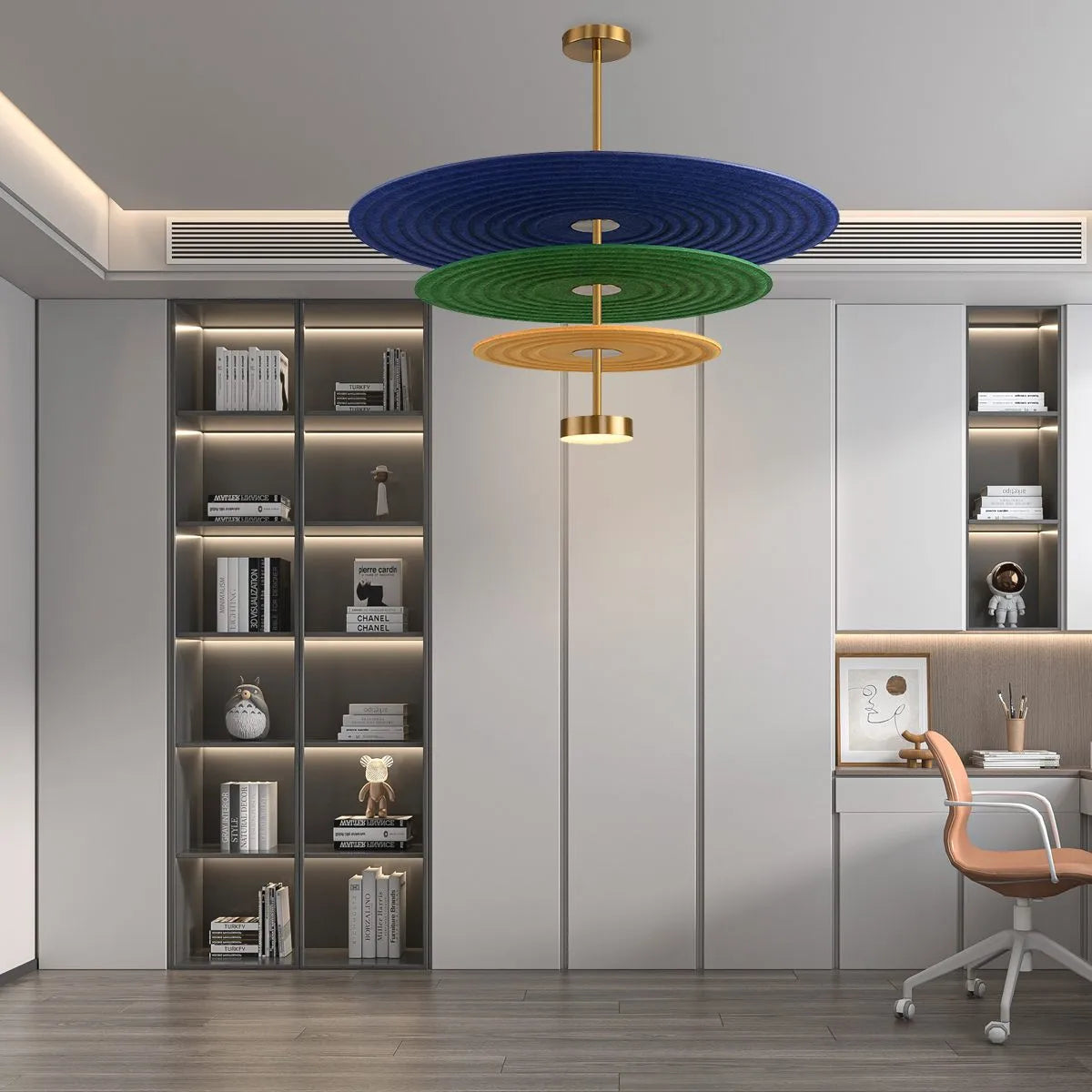 Feyran Three Layer Disk Acoustic Chandelier
