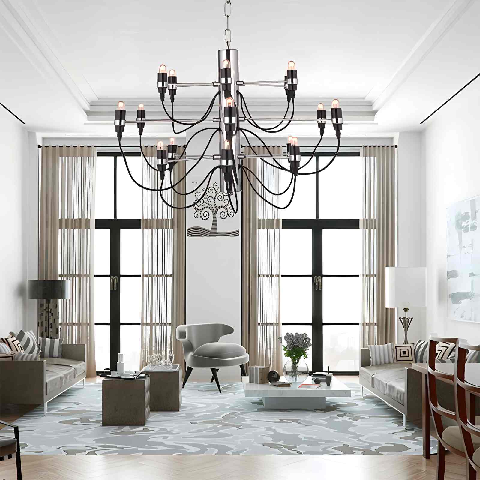 Feyran Tiered Modern Candle Chandelier