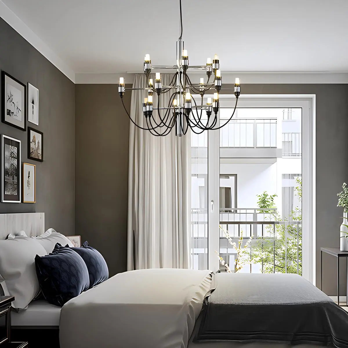 Feyran Tiered Modern Candle Chandelier