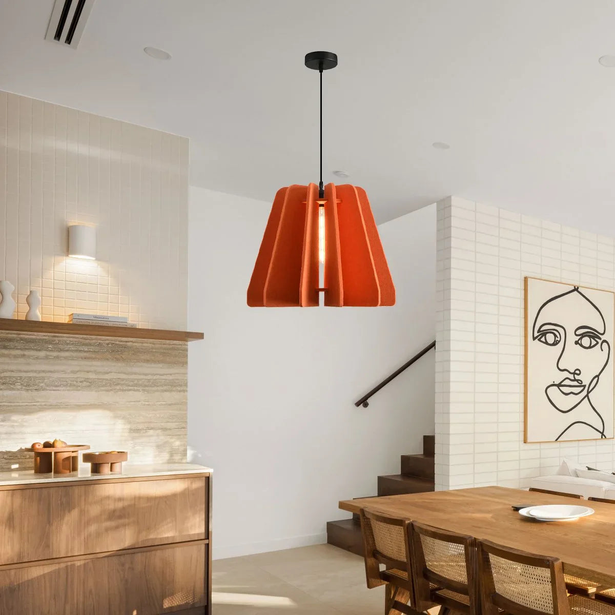 Feyran Triangle Piece Acoustic Pendant Light