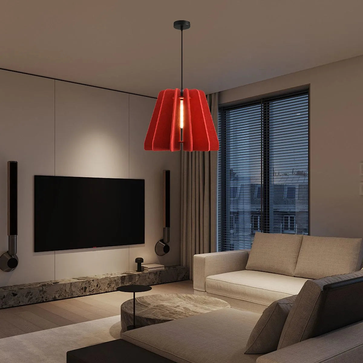 Feyran Triangle Piece Acoustic Pendant Light