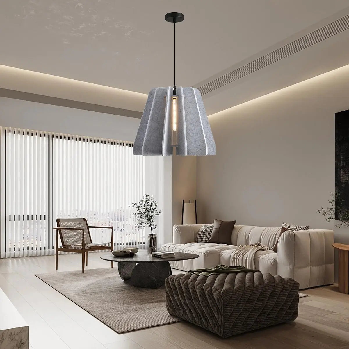 Feyran Triangle Piece Acoustic Pendant Light